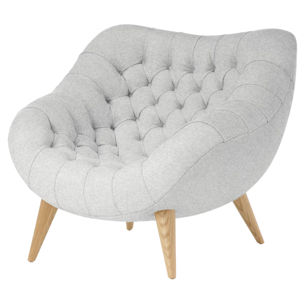 The Rohde Easy Chair from Herman Miller with the relic luce upholstery and oak leg finish.