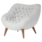 The Rohde Easy Chair from Herman Miller with the relic luce upholstery and walnut leg finish.