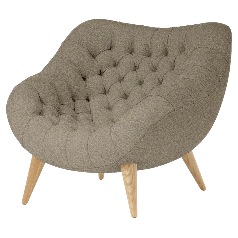 The Rohde Easy Chair from Herman Miller with the rye whim upholstery and oak leg finish.