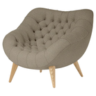 The Rohde Easy Chair from Herman Miller with the rye whim upholstery and oak leg finish.
