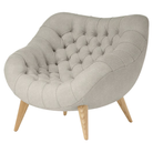 The Rohde Easy Chair from Herman Miller with the shell mode upholstery and oak leg finish.