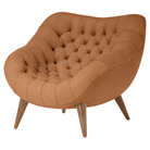 The Rohde Easy Chair from Herman Miller with the shore prone leather upholstery and walnut leg finish.
