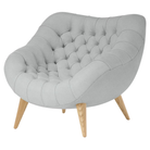 The Rohde Easy Chair from Herman Miller with the surf mode upholstery and oak leg finish.