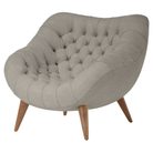 The Rohde Easy Chair from Herman Miller with the sycamore mode upholstery and walnut leg finish.