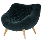 The Rohde Easy Chair from Herman Miller with the travel mohair supreme upholstery and oak leg finish.