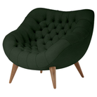 The Rohde Easy Chair from Herman Miller with the vine prone leather upholstery and walnut leg finish.