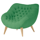 The Rohde Easy Chair from Herman Miller with the virescent luce upholstery and oak leg finish.