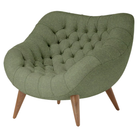 The Rohde Easy Chair from Herman Miller with the woodlet beck upholstery and walnut leg finish.