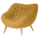 The Rohde Easy Chair from Herman Miller with the yarrow prone leather upholstery and oak leg finish.