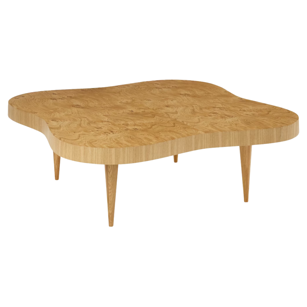 The oak burl Rohde Paldao Coffee Table from Herman Miller.
