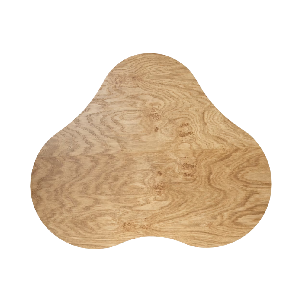 The oak burl Rohde Paldao Side Table from Herman Miller tabletop.