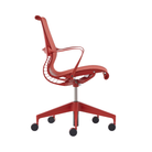 Setu Office Chair with Ribbon Arms by Herman Miller in canyon color dipped option, profile view.