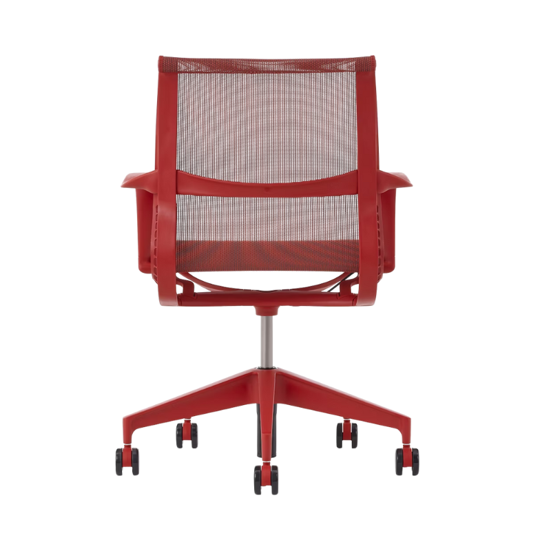 Setu Office Chair with Ribbon Arms by Herman Miller in canyon color dipped option from the rear.