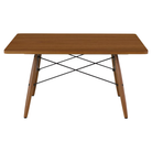 The Square Eames Coffee Table from Herman Miller with the walnut table top and legs.