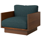 The Tudor Walnut Pawson Drift Lounge Chair from Herman Miller with beck appalachian upholstery.