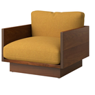 The Tudor Walnut Pawson Drift Lounge Chair from Herman Miller with beck retrospect upholstery.