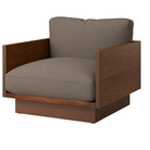 The Tudor Walnut Pawson Drift Lounge Chair from Herman Miller with isa median upholstery.