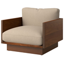 The Tudor Walnut Pawson Drift Lounge Chair from Herman Miller with mode basket upholstery.