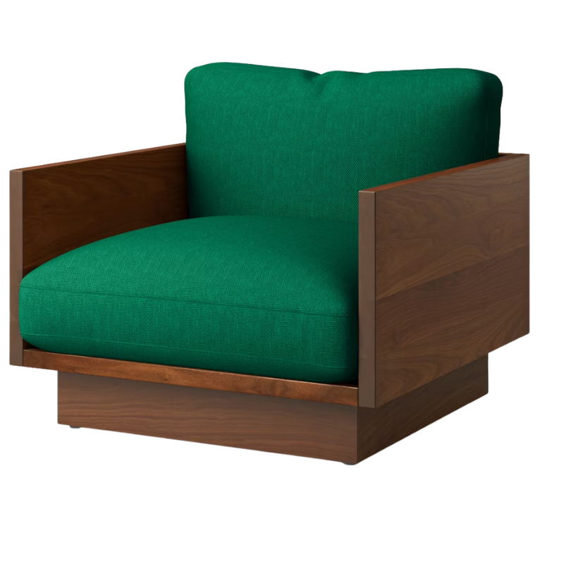 The Tudor Walnut Pawson Drift Lounge Chair from Herman Miller with mode celtic upholstery.