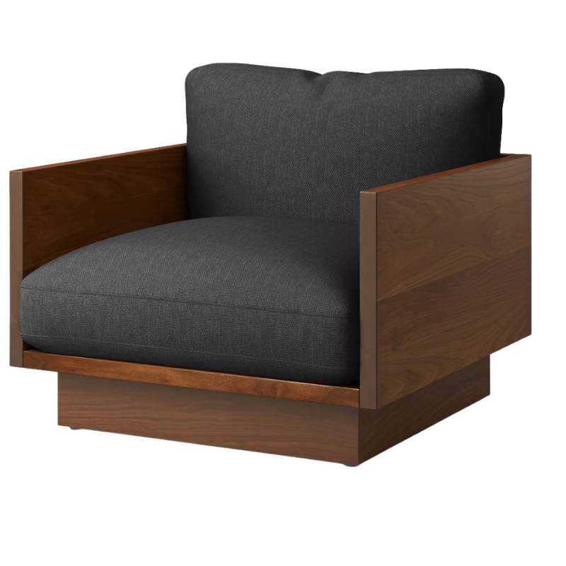 The Tudor Walnut Pawson Drift Lounge Chair from Herman Miller with mode talus upholstery.
