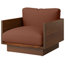 The Tudor Walnut Pawson Drift Lounge Chair from Herman Miller with passage contessa upholstery.