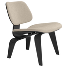 The Upholstered Ebony Eames Molded Plywood Lounge Chair Wood Base from Herman Miller with beck patisserie upholstery.