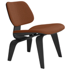 The Upholstered Ebony Eames Molded Plywood Lounge Chair Wood Base from Herman Miller with isa foxtrot upholstery.