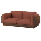 The Tudor Walnut Pawson Drift 80" Sofa from Herman Miller with beck clayware upholstery.