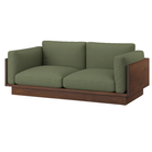 The Tudor Walnut Pawson Drift 80" Sofa from Herman Miller with beck woodlet upholstery.