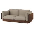 The Tudor Walnut Pawson Drift 80" Sofa from Herman Miller with isa bashful upholstery.