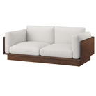 The Tudor Walnut Pawson Drift 80" Sofa from Herman Miller with luce blanched upholstery.
