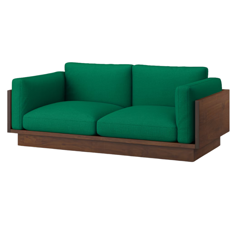 The Tudor Walnut Pawson Drift 80" Sofa from Herman Miller with mode celtic upholstery.