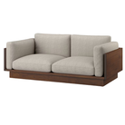 The Tudor Walnut Pawson Drift 80" Sofa from Herman Miller with mode sycamore upholstery.