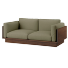 The Tudor Walnut Pawson Drift 80" Sofa from Herman Miller with passage echo upholstery.