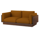 The Tudor Walnut Pawson Drift 80" Sofa from Herman Miller with rowan medallion upholstery.