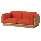The White Oak Pawson Drift 80" Sofa from Herman Miller with beck curio upholstery.