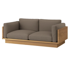The White Oak Pawson Drift 80" Sofa from Herman Miller with isa median upholstery.