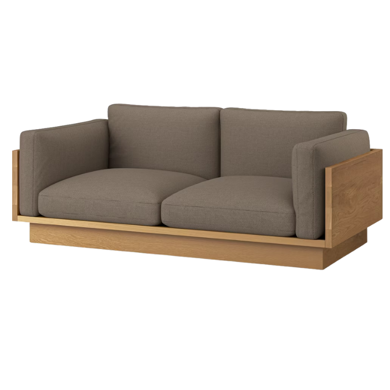 The White Oak Pawson Drift 80" Sofa from Herman Miller with isa median upholstery.