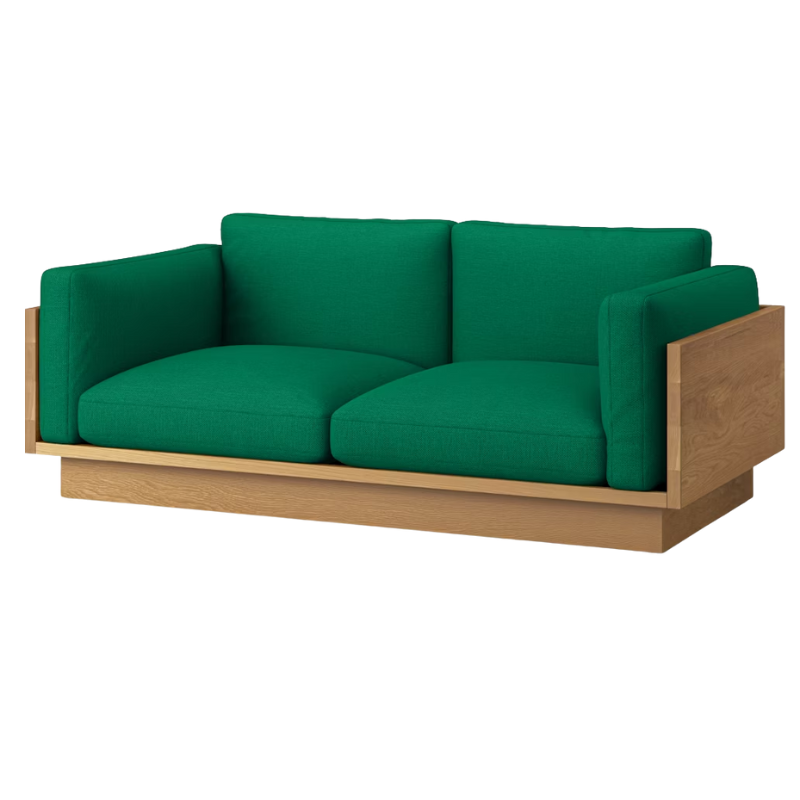 The White Oak Pawson Drift 80" Sofa from Herman Miller with mode celtic upholstery.