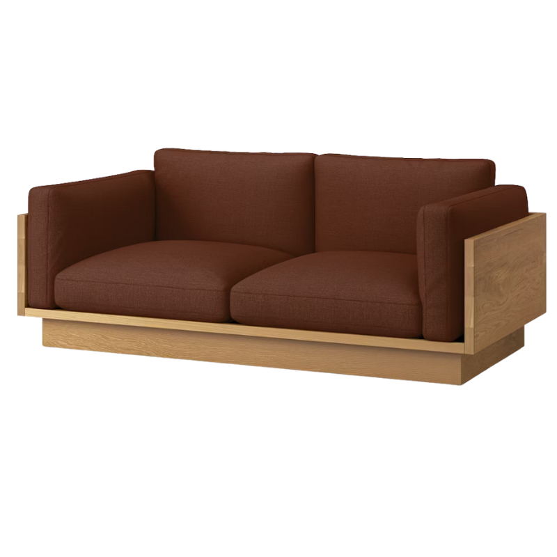 The White Oak Pawson Drift 80" Sofa from Herman Miller with mode pathway upholstery.