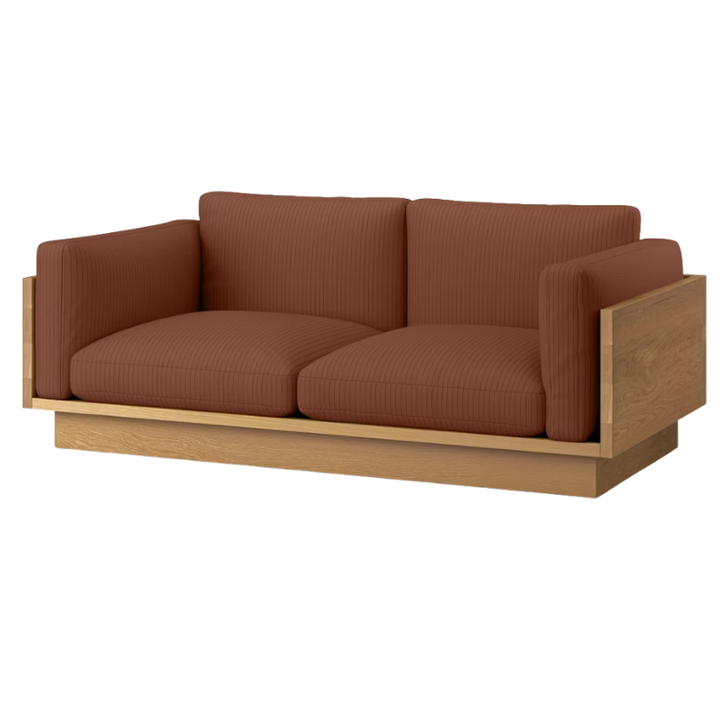 The White Oak Pawson Drift 80" Sofa from Herman Miller with passage contessa upholstery.