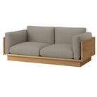 The White Oak Pawson Drift 80" Sofa from Herman Miller with tempo velvet purr upholstery.