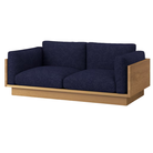 The White Oak Pawson Drift 80" Sofa from Herman Miller with whim navy upholstery.