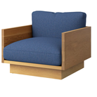 The White Oak Pawson Drift Lounge Chair from Herman Miller with luce alkali upholstery.