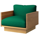 The White Oak Pawson Drift Lounge Chair from Herman Miller with mode celtic upholstery.