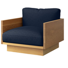 The White Oak Pawson Drift Lounge Chair from Herman Miller with mode society upholstery.