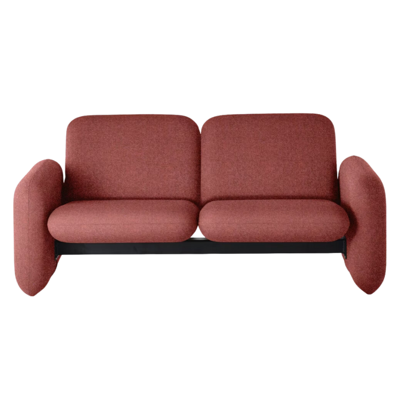 The Wilkes Modular Sofa, 2 Seater from Herman Miller in beck fabric, lingonberry color.