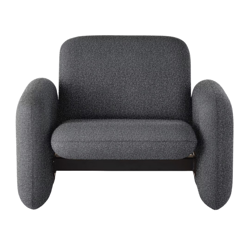 The Wilkes Modular Sofa Group Chair from Herman Miller with beck fabric in molecule color.