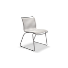 The muted white Click Outdoor Dining Chair No Armrest by Houe.