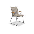 The beige Click Outdoor Dining Chair Tall Back by Houe.